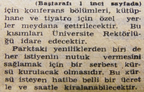1963 yılında Gülhane Parkı, Kültür Park olacakmış!