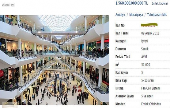 MarkAntalya AVM internet üzerinden satışa çıkarıldı!