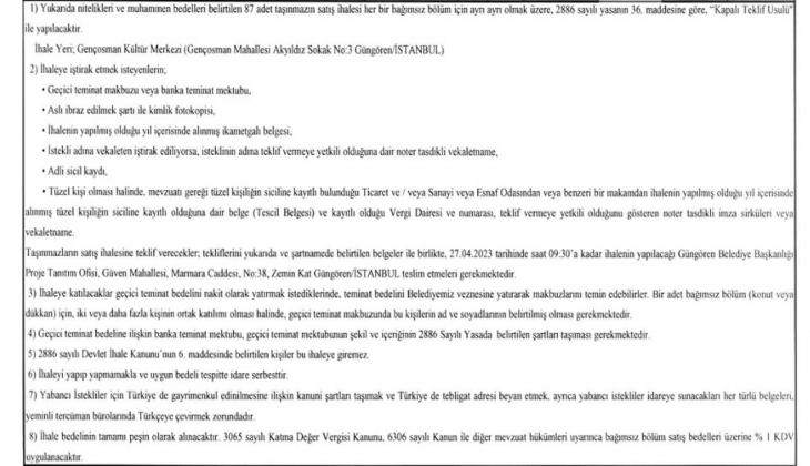 Semt Güngören de 48 adet konut satılıyor! 1+1, 2+1, 3+1 ev sahibi olmak isteyen hemen baksın!