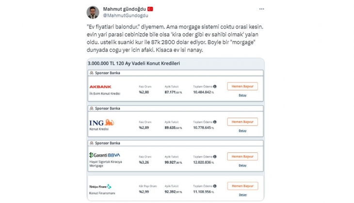 Evin yarı parası cebinizde olsa bile, artık kira öder gibi konut sahibi olmak yalan oldu! 