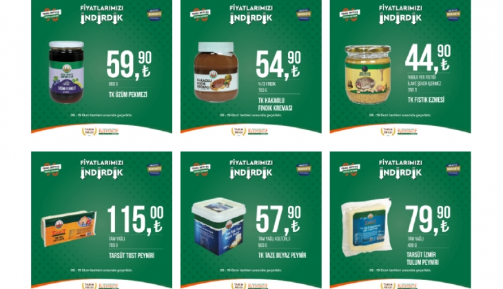 Tarım Kredi tek tek açıkladı! Dev indirimle ürünlerin fiyatı dip yaptı! Ayçiçek yağı, peynir, pirinç, Domates Salçası...