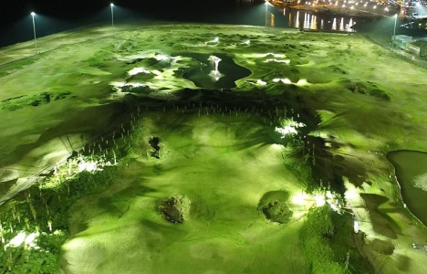 Samsun da deniz doldurularak yapılan golf sahasında sona gelindi!