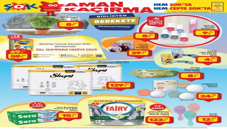 İğneden ipliğe ŞOK Markette büyük fırsat! ŞOK 18 Mayıs Fiyat Listesi…