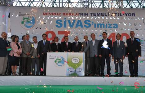 3 bakan Sivas'ta Nevruz BarajI'nın temelini attı!