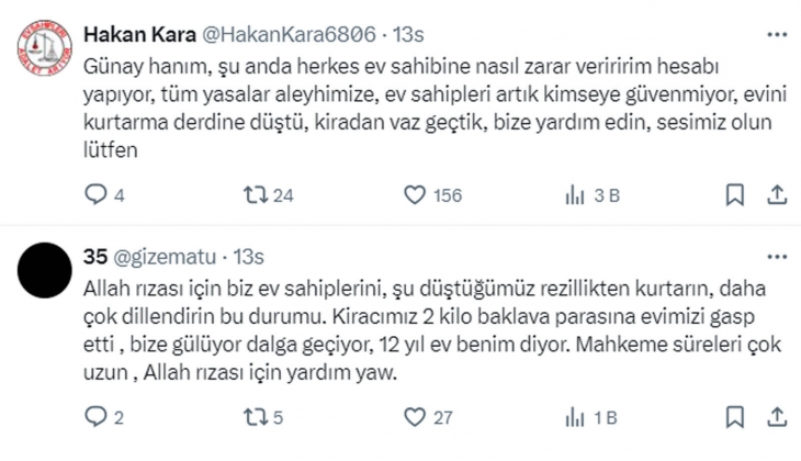 Avukattan Cumhurbaşkanı Erdoğan a çağrı: Yüzde 25 sınırı çözüldü, sıra kiracıların tahliyesini kolaylaştıran düzenlemede