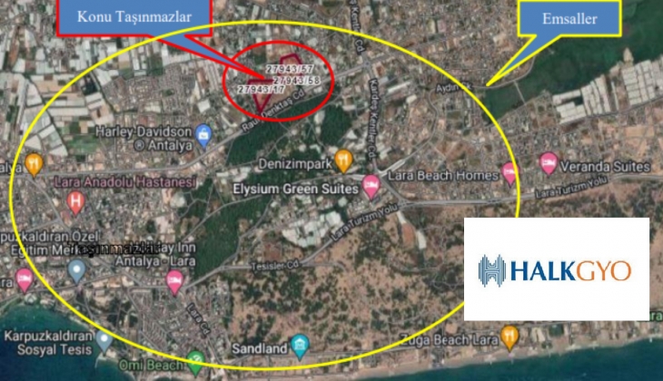 Halk GYO'nun Antalya'daki arsalarının toplam değeri 484.2 milyon TL'ye yaklaştı!