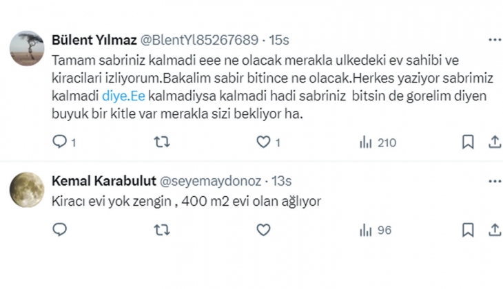 Mağdur ev sahiplerinin tepkisi dinmiyor: 400 metrekarelik evde 2.600 TL ye oturan zengin kiracıma ben bakıyorum!