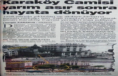 2006 yılında Karaköy Cami yeniden inşa edilecek!