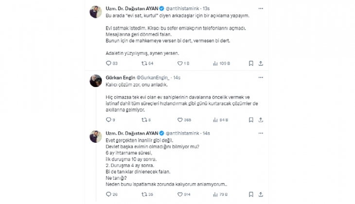 Mağdur ev sahipleri adalet istiyor! 