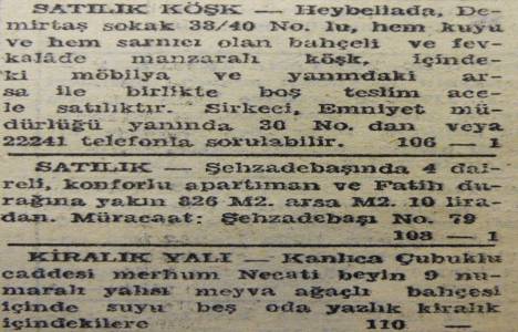 1947 yılında Sarıyer de 2.000 dönüm arazili bir çiftlik ucuz fiyata satılacakmış!