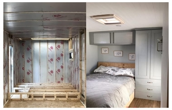 Ev kirası ödememek için kamyonu eve çevirdiler!