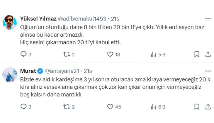 Emsali 30 bin TL olan evlerde 3-5 bin TL ye oturuyorlar: Kimse kötü niyetli kiracıları finanse etmeye mecbur değil!
