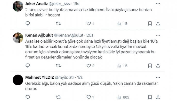 Bir emlak ilanında 1 ayda fiyat yüzde 24 düştü! Analistten Gayrimenkulde hala balon var açıklaması geldi!