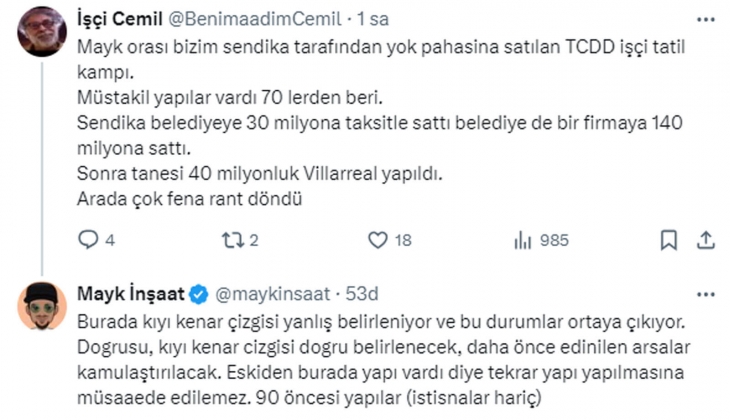 Kıyı Kanunu nda kıyı kenar çizgisinden itibaren 100 metrelik sahil şeridine konut yapılamaz deniyor ama uygulama yok!