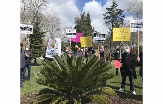 KİPTAŞ'ın dönüşüm projesi İBB önünde protesto edildi!