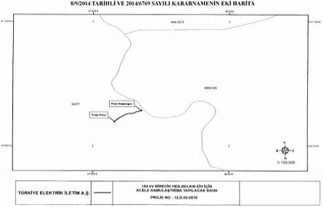 Birecik HES-Belkıs Enerji İletim Hattı Projesi için acele kamulaştırma!