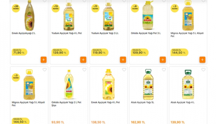 Migros ta ayçiçek yağı fiyatlarında çılgın indirim! 72 liraya kadar düştü! İşte 16 Şubat 2023 fiyat listesi...