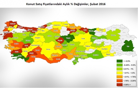 REIDIN 2. El Konutlar Fiyat Endeksleri 2016 Şubat sonuçları!