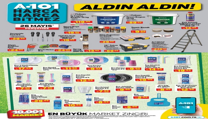 A101 26 Mayıs kataloğu yayınlandı! İşte yeni gelecek ürünler!