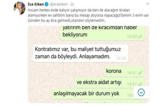 Ece Erken den ev sahibine kira isyanı!