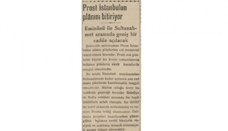 1940 yılında Eminönü ve Sultanahmet arasında cadde planı! Tarihi binalar ne olacak?