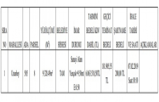 Kartepe Belediyesi nden 6 milyon TL ye satılık gayrimenkul!