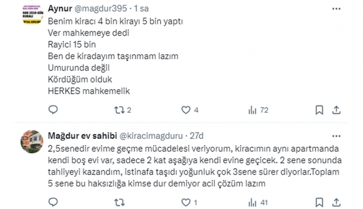 Emsali 25 bin TL olan lüks sitede 5 bin TL ye oturan kiracı var! Ev sahiplerinin hali ne olacak? 