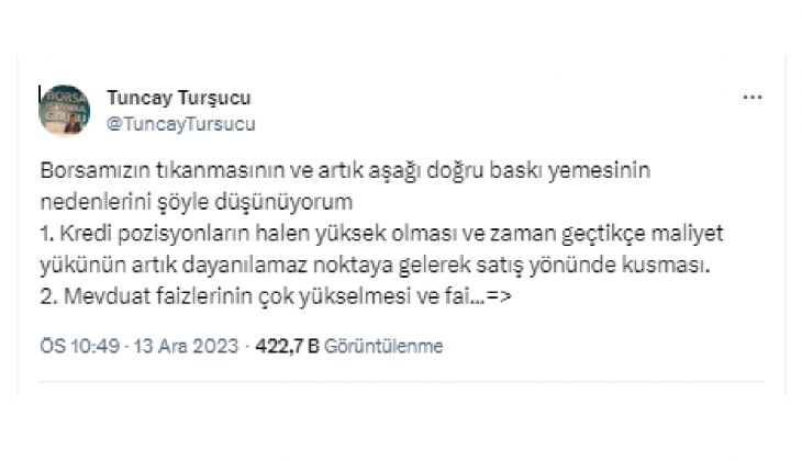 Borsanın tıkanarak aşağı doğru baskı yemesinin nedenleri nedir?