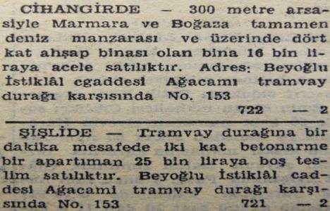 1947 yılında 37 metre rıhtımı olan 1.750 metrekare yalı arsası 10 bin liraya satılacakmış!