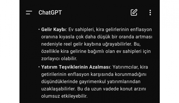 Yapay zeka kiraya yüzde 25 sınırını açıkladı: Gelir kaybı yaşatır, yatırımdan uzaklaştırır!