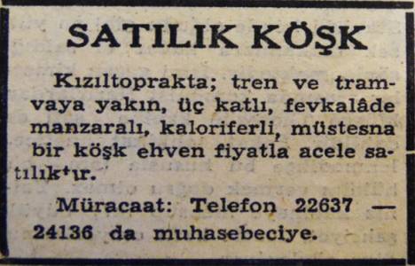 1947 yılında Davutpaşa da 7 odalı bir ev 6.500 liraya satılacakmış!