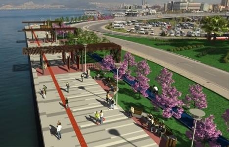 Mustafa Kemal Sahil Bulvarı'nda ahşap iskele inşaatı başladı!