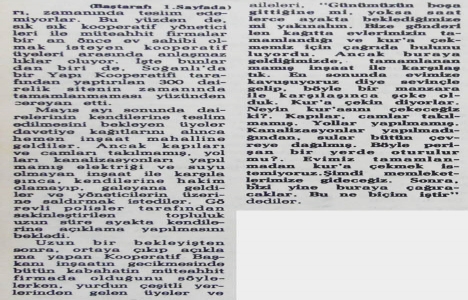 1982 yılında konut sıkıntısı had safhaya girmiş!