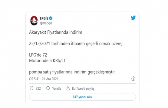 Akaryakıt fiyatlarındaki ÖTV indirimi pompa fiyatlarına yansıyacak!