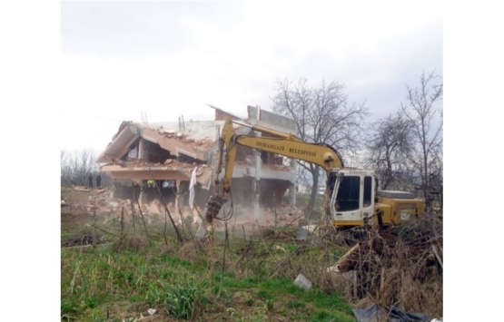 Osmangazi'de kaçak yapılar yıkılıyor!