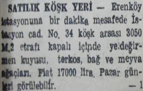 1944 yılında Bebek te 850 metrekare bahçeli villa 35 bin liraya satılacakmış!