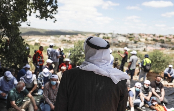 Filistinliler Batı Şeria nın kuzeyinde inşa edilecek Yahudi yerleşimini protesto etti!
