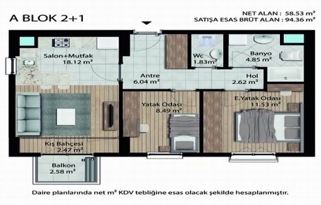Esenler Emlak Konutları daire planları!
