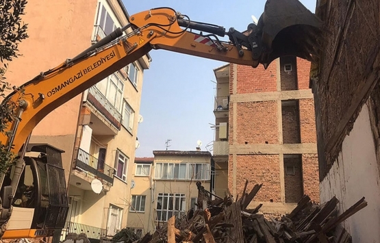 Bursa Osmangazi de metruk binalar ortadan kaldırılıyor!