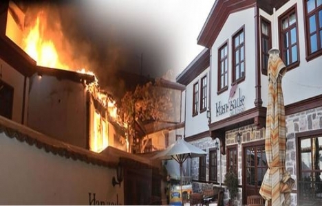 Ankara Hamamönü'ndeki tarihi konakta dün gece yangın çıktı!