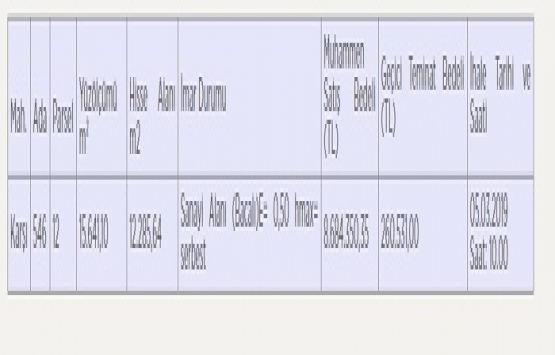 Payas Belediyesi nden 8.6 milyon TL ye satılık arsa!
