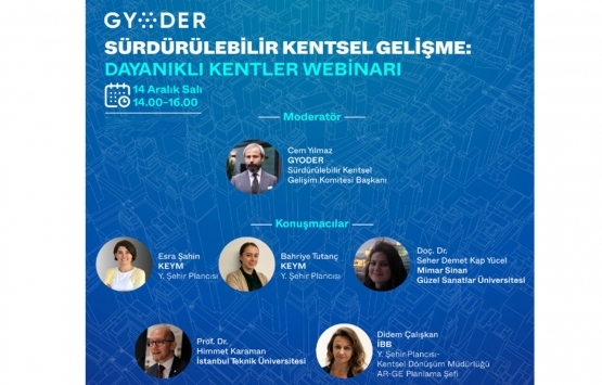 GYODER Dayanıklı Kentler Webinarı 14 Aralık'ta!