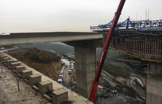 Kuzey Marmara Otoyolu nun viyadük çalışmalarında iş kazası!