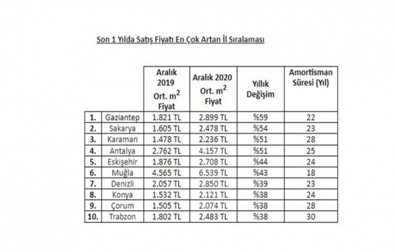 2020 de en çok bu illerde konut fiyatları arttı!