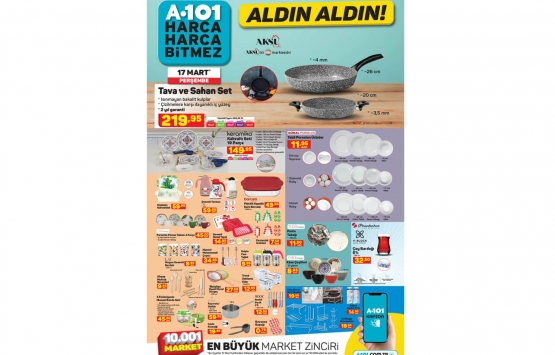 A101 17 Mart 2022 kataloğu! Bu fiyatlar kaçmaz!