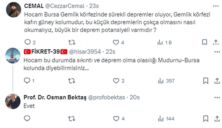 Prof. Dr. Osman Bektaş: Kuzey Marmara Fayı enerjisini harcadı ancak 7 den küçük deprem üretebilir!