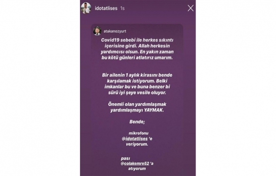 Ünlü isimler sosyal medyada Kira benden kampanyası başlattı!