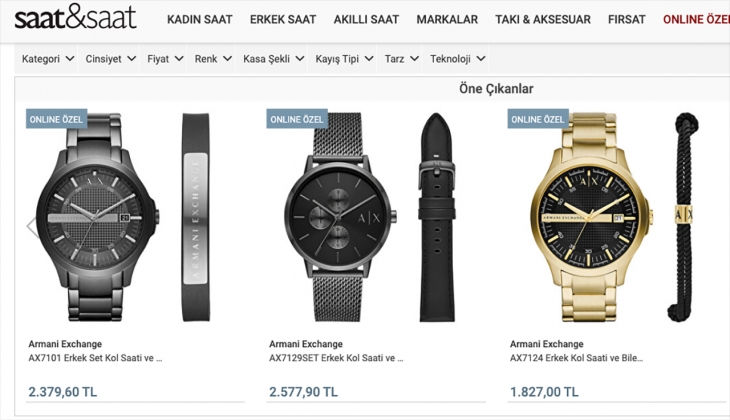 Armani Exchanege AX2743 modeli Saat ve Saat online sitesinde yüzde 10 indirimli! İşte 25 Eylül 2022 Armani fiyat listesi