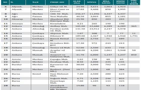 Türkiye de kaç riskli alan var?