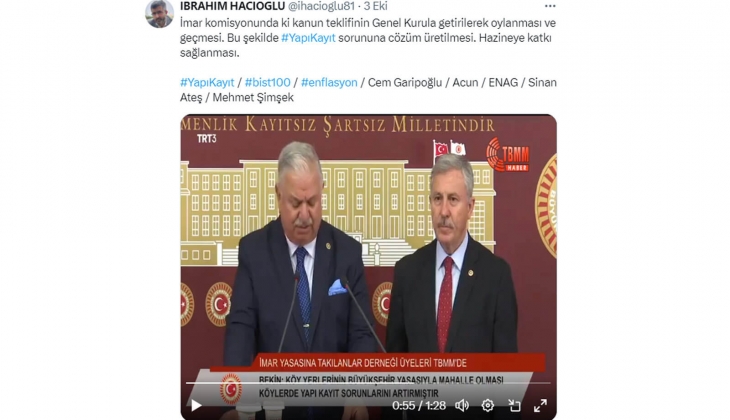 İmar Yasasına Takılanlar Derneği: En büyük mağduriyet, bir ailenin tapulu evi yıkılınca yaşanır!